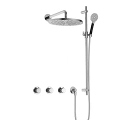 Hotbath Cobber X IBSX70 inbouw doucheset - ronde handdouche - 30cm hoofddouche - wandarm - glijstang - Chroom