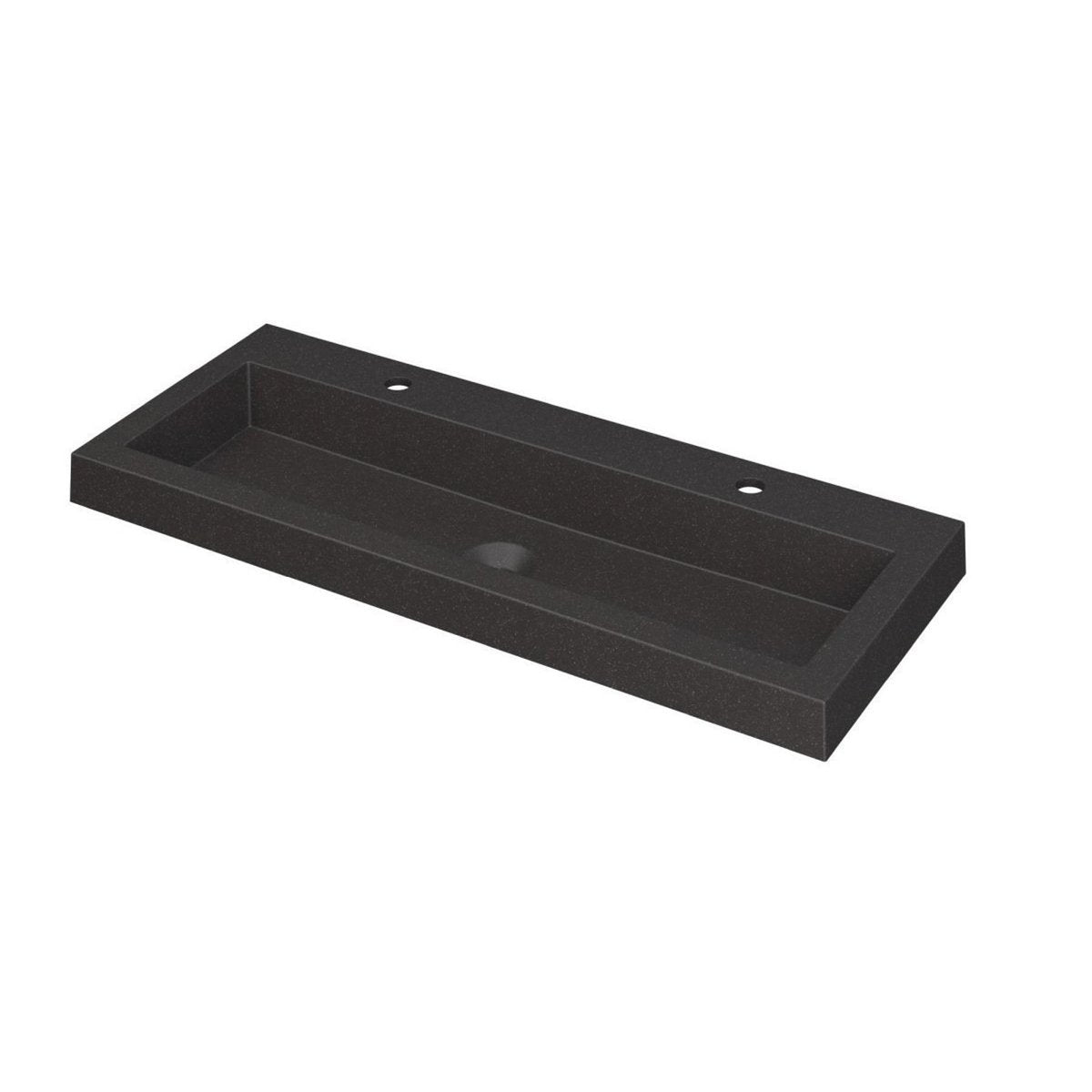 Ink Dock Wastafel Polystone met 2 kraangaten - Mat Wit - 100x40 cm - 3415322