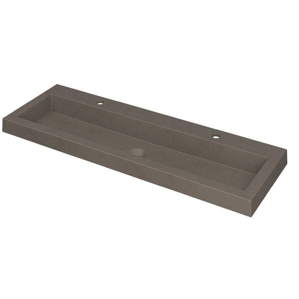 Ink Dock Wastafel Polystone met 2 kraangaten - Mat Wit - 120x40 cm - 3415332
