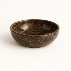 Ink Convex 24 opbouw fonteinkom rond 24cm natuursteen - glans emperador