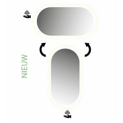 Ink SP27 LED Mirror - 50x100 cm, Color Changing, Dimmable with Heating
