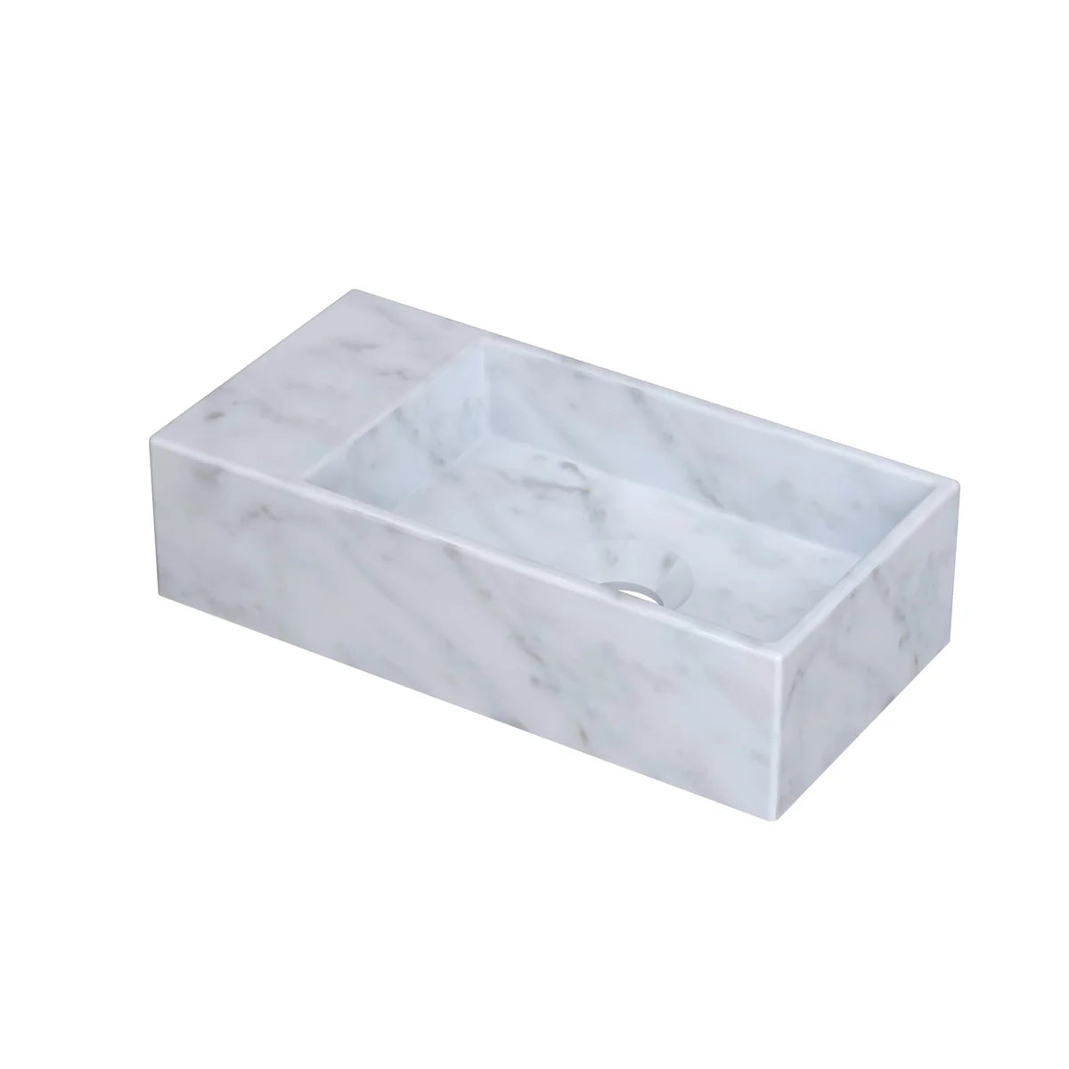 Ink Versus fontein marmer 36cm Mat Wit- zonder kraangat - rechts - 3404125