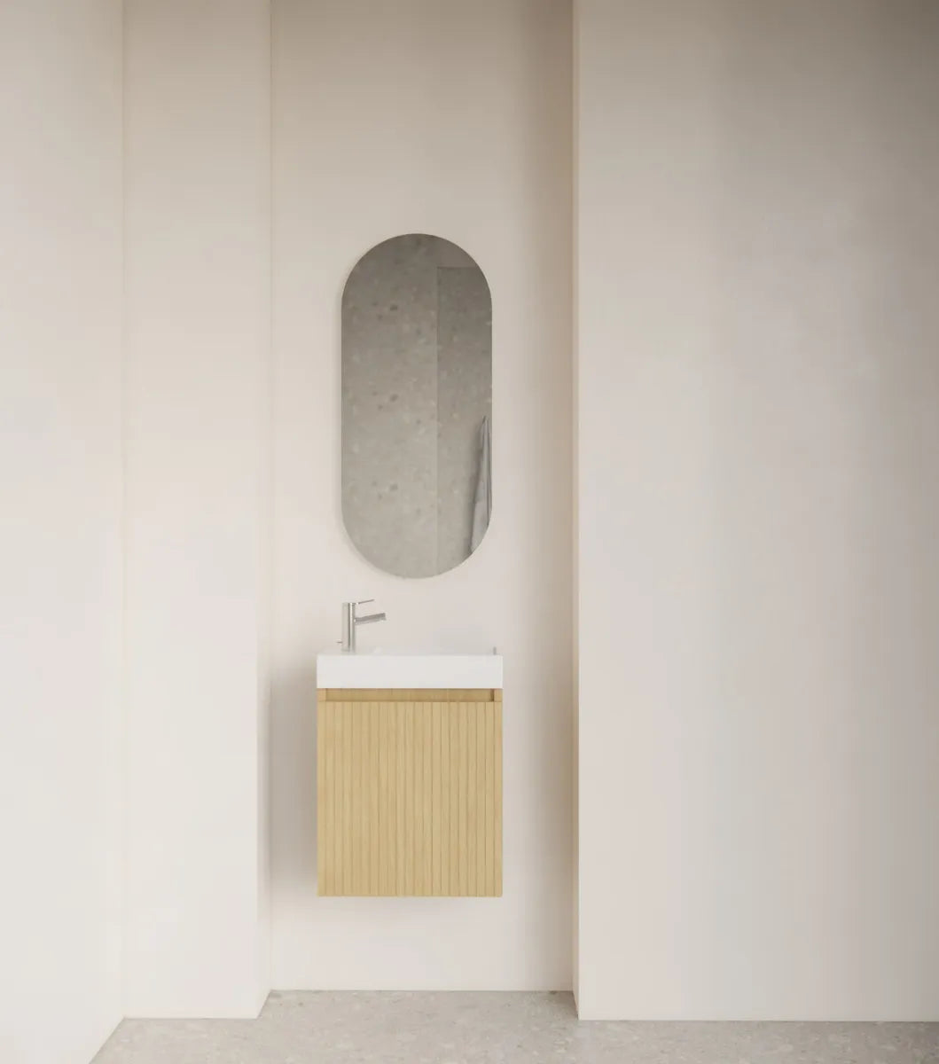 Gliss Design Iris - toiletspiegel - ovaal - 35x80cm
