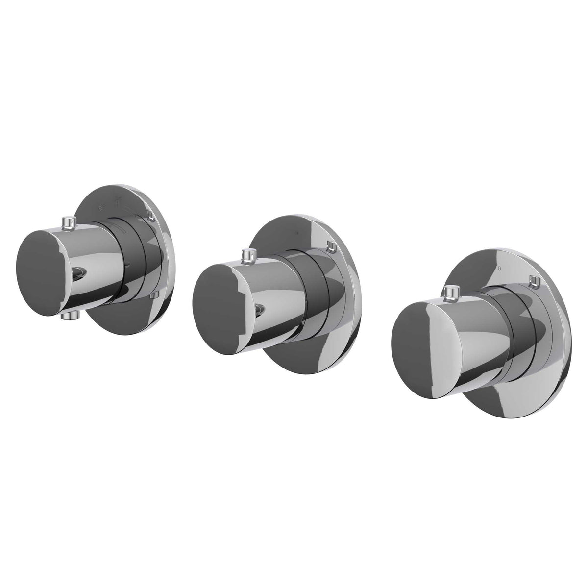 IVY Bond Afbouwdeel - voor Inbouwthermostaat - 2 stopkranen - symmetry - ronde rozetten