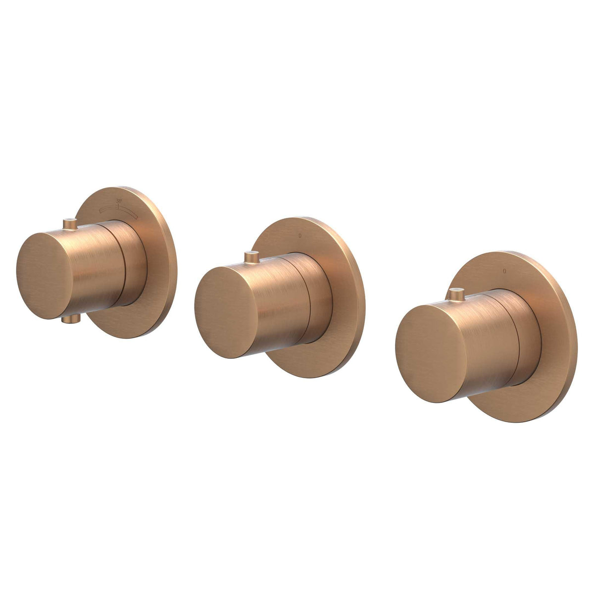 IVY Bond Afbouwdeel - voor Inbouwthermostaat - 2 stopkranen - symmetry - ronde rozetten