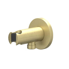 IVY Bond Regendoucheset - inbouw - 2-weg stop-omstel - 30cm plafondbuis - 25cm slim hoofddouche rond - houder met uitlaat - 150cm doucheslang - satin spray handdouche - Geborsteld mat goud PVD