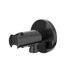 IVY Bond Regendoucheset - inbouw - 2-weg stop-omstel - 40cm wandarm - 20cm medium hoofddouche rond - houder met uitlaat - 150cm doucheslang - staafmodel handdouche - Zwart chroom PVD