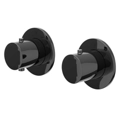 IVY Bond Regendoucheset - inbouw - symmetry - 2-weg stop-omstel - 30cm plafondbuis - 20cm slim hoofddouche - glijstang met uitlaat - 150cm doucheslang - staafmodel handdouche - Zwart chroom PVD