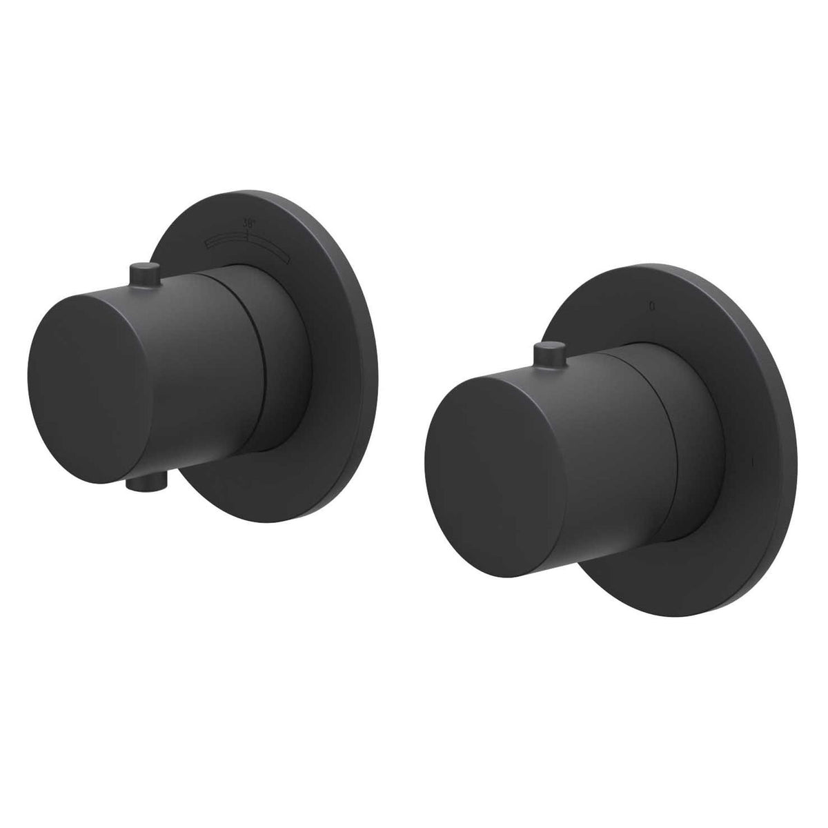 IVY Bond Rain Shower Set - recessed - symmetry - 2-way stopcock/diverter - 15cm ceiling pipe - 30cm slim overhead shower - holder with outlet - 150cm shower hose - satin spray hand shower - Matte black PED