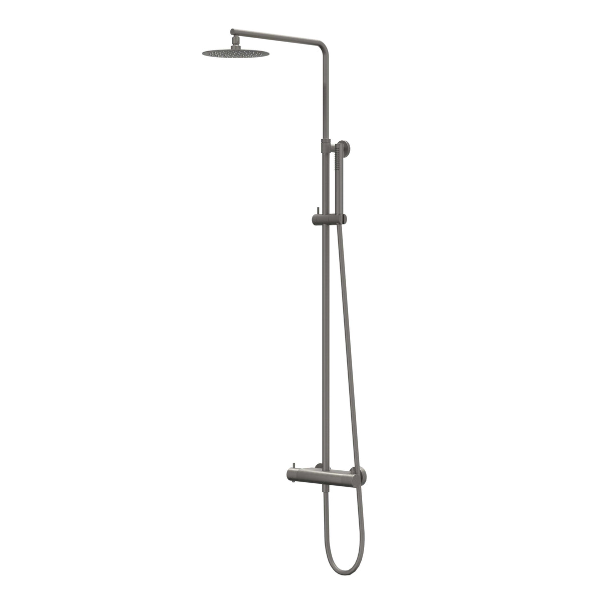 IVY Bond Regendoucheset - opbouw - 20cm medium hoofddouche - satin spray handdouche - Geborsteld metal black PVD