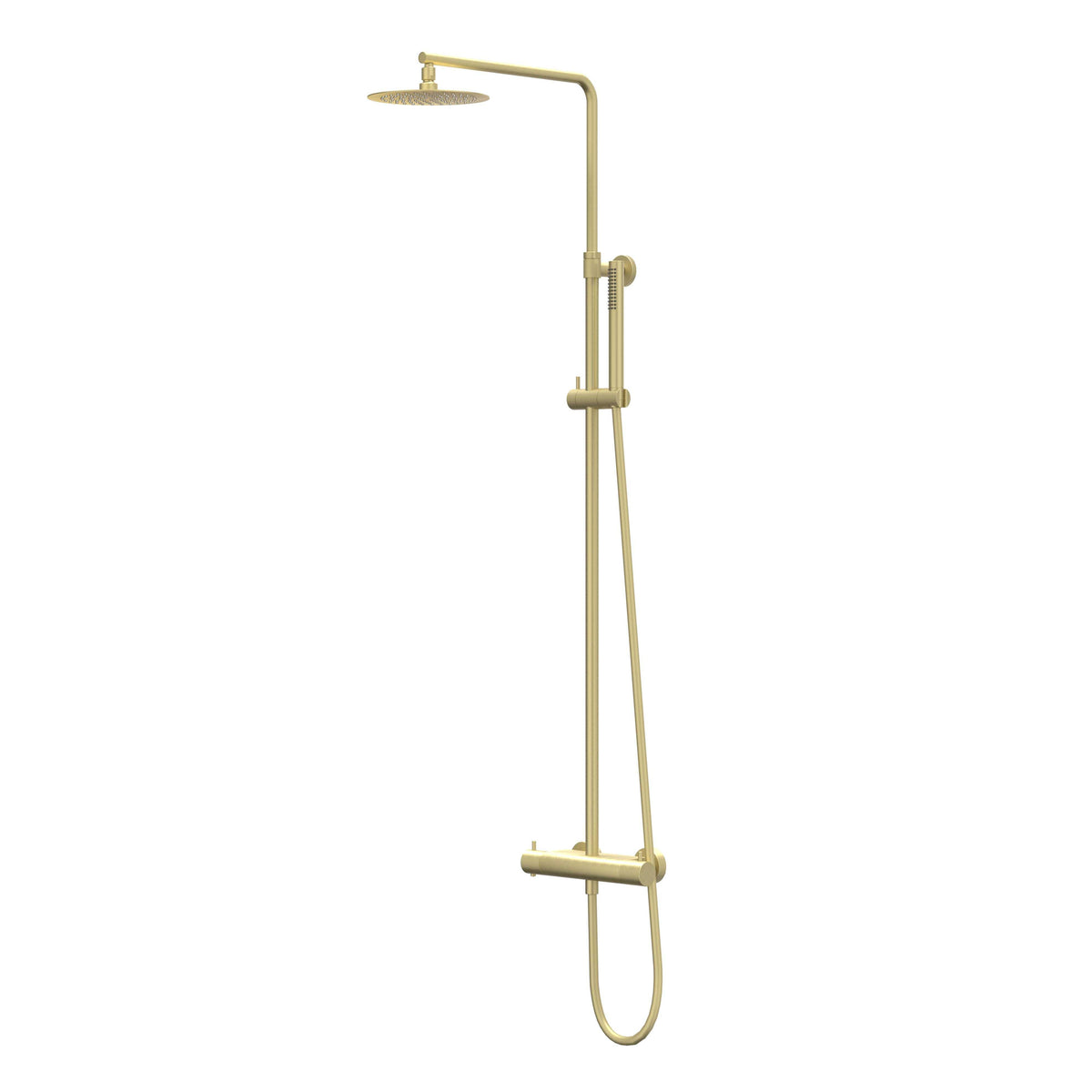 IVY Bond Regendoucheset - opbouw - 30cm slim hoofddouche - staafmodel handouche Geborsteld mat goud PVD