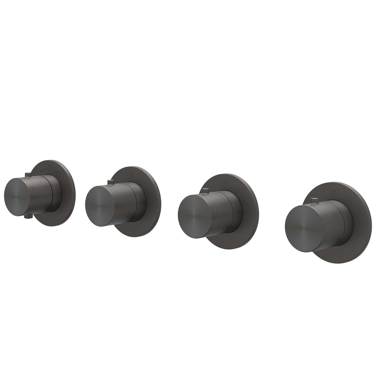 IVY Concord Trim Set - for Built-in Thermostatic Mixer - 3 stopcocks - symmetry - round rosettes - SS316