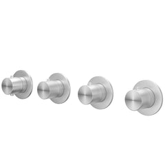 IVY Concord Trim Set - for Built-in Thermostatic Mixer - 3 stopcocks - symmetry - round rosettes - SS316