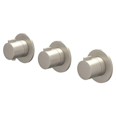 IVY Pact Regendoucheset - inbouw - symmetry - 2 stopkranen - 40cm wandarm - 20cm medium hoofddouche - houder met uitlaat - 150cm doucheslang - staafmodel handdouche - Geborsteld nickel PVD