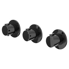 IVY Pact Regendoucheset - inbouw - symmetry - 2 stopkranen - 40cm wandarm - 20cm medium hoofddouche - glijstang met uitlaat - 150cm doucheslang - staafmodel handdouche - Zwart chroom PVD