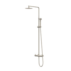 IVY Pact Regendoucheset - opbouw - 30cm slim hoofddouche - staafmodel handdouche - Geborsteld nickel PVD