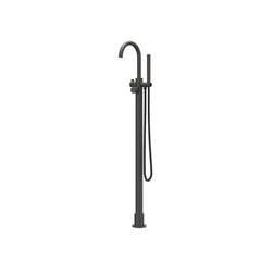 IVY Tribe Badmengkraan Vrijstaand - draaibare uitloop - 150cm - Doucheslang - Staafhanddouche - RVS316 - geborsteld carbon black PVD