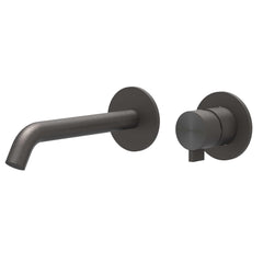 IVY Tribe Basin Mixer - 2-hole - with concealed body - wall-mounted - curved spout - cold start - RVS316