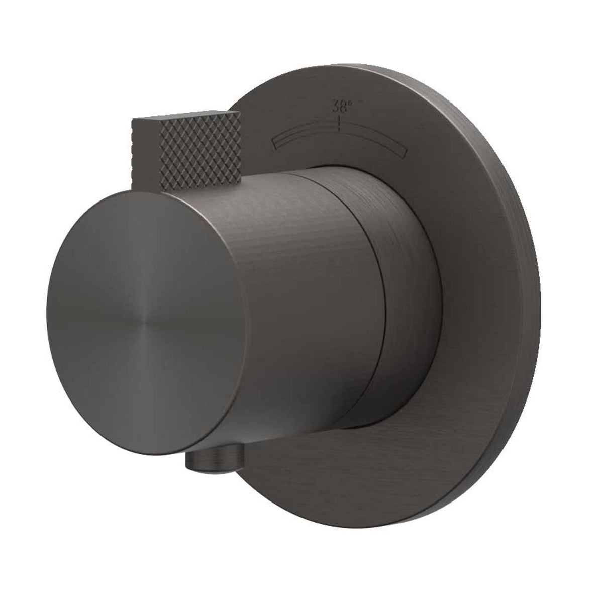 IVY TribeAfbouwdeel - voor Inbouwthermostaat - symmetry - rond rozet - RVS316