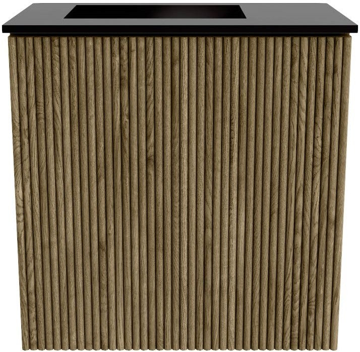 JOYA 40cm toiletmeubel kleur Dusk. Wastafel FAYE positie Links 1 kraangat kleur Urban