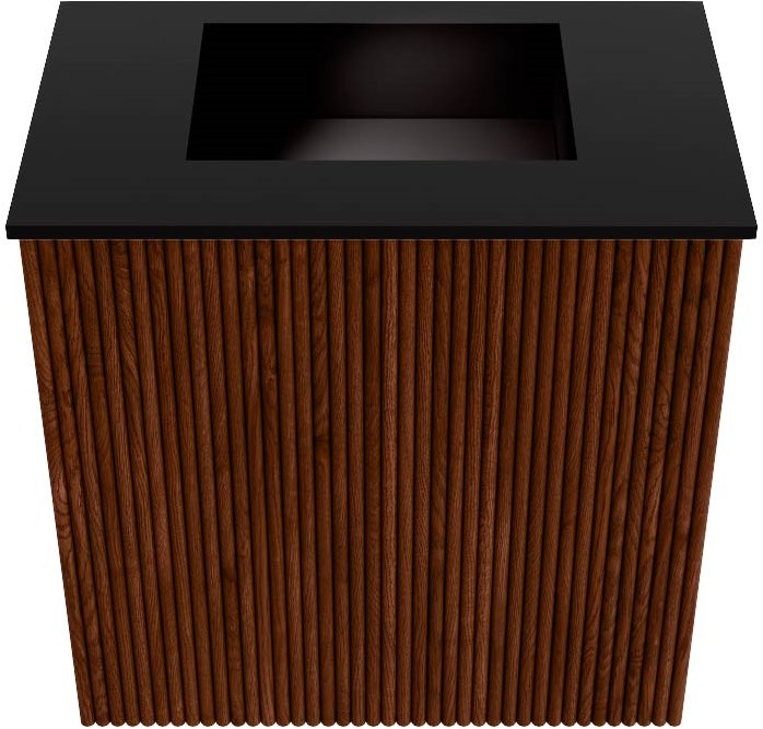 JOYA 40cm toiletmeubel kleur Ruby. Wastafel FAYE positie Midden Zonder kraangat kleur Urban
