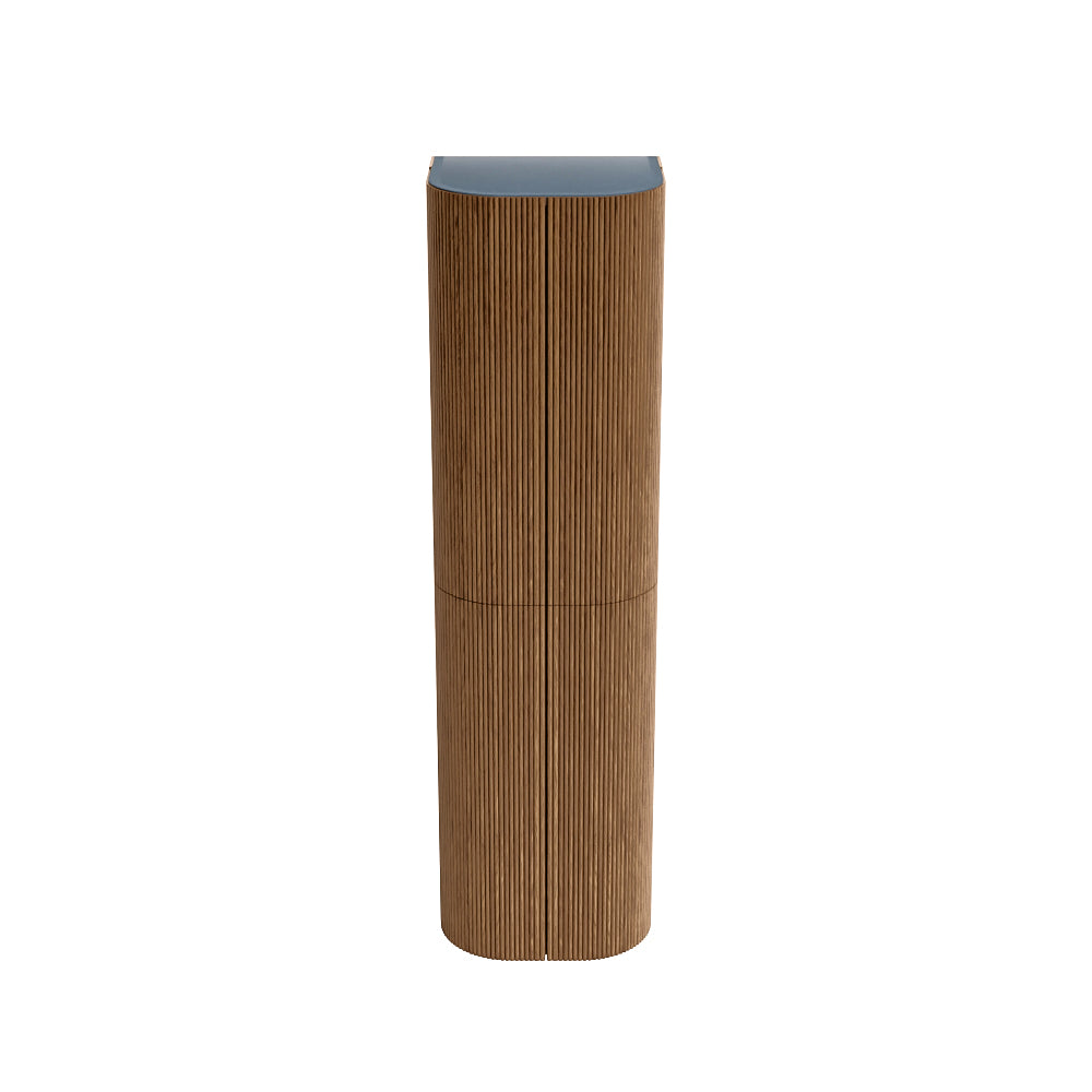 MONDIAZ KURVE 160cm kolomkast kleur Walnut met 4 deuren