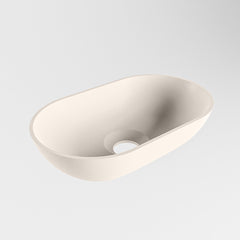 MONDIAZ POOLE solid surface opzetkom kleur Linen | Linen. Afmeting 30x18x8cm