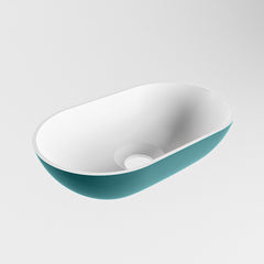 MONDIAZ POOLE solid surface opzetkom kleur Smag | Talc. Afmeting 30x18x8cm