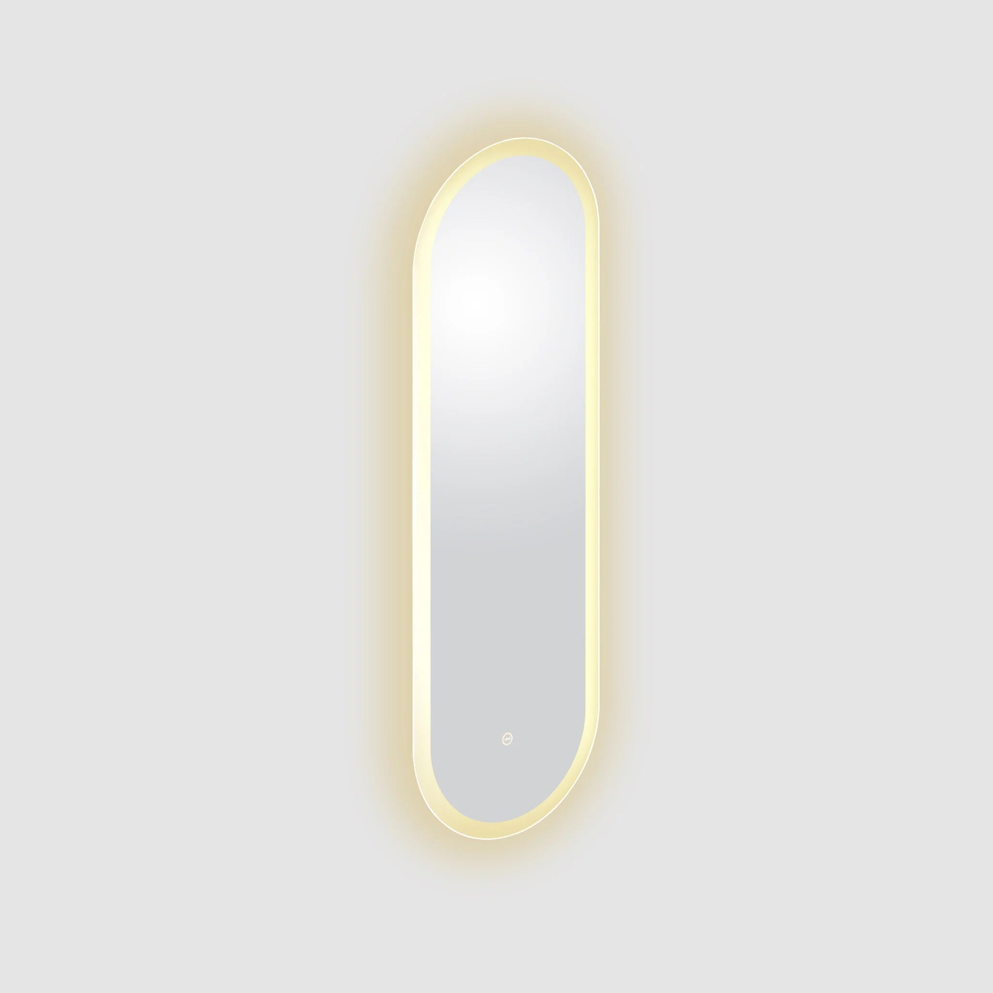 Clou Look at Me ovale spiegel - met satijnrand en LED-verlichting - 28x90cm