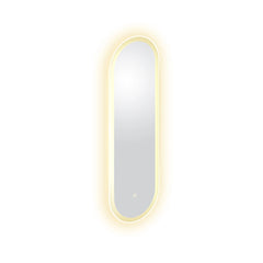 Clou Look at Me ovale spiegel - met satijnrand en LED-verlichting - 28x90cm