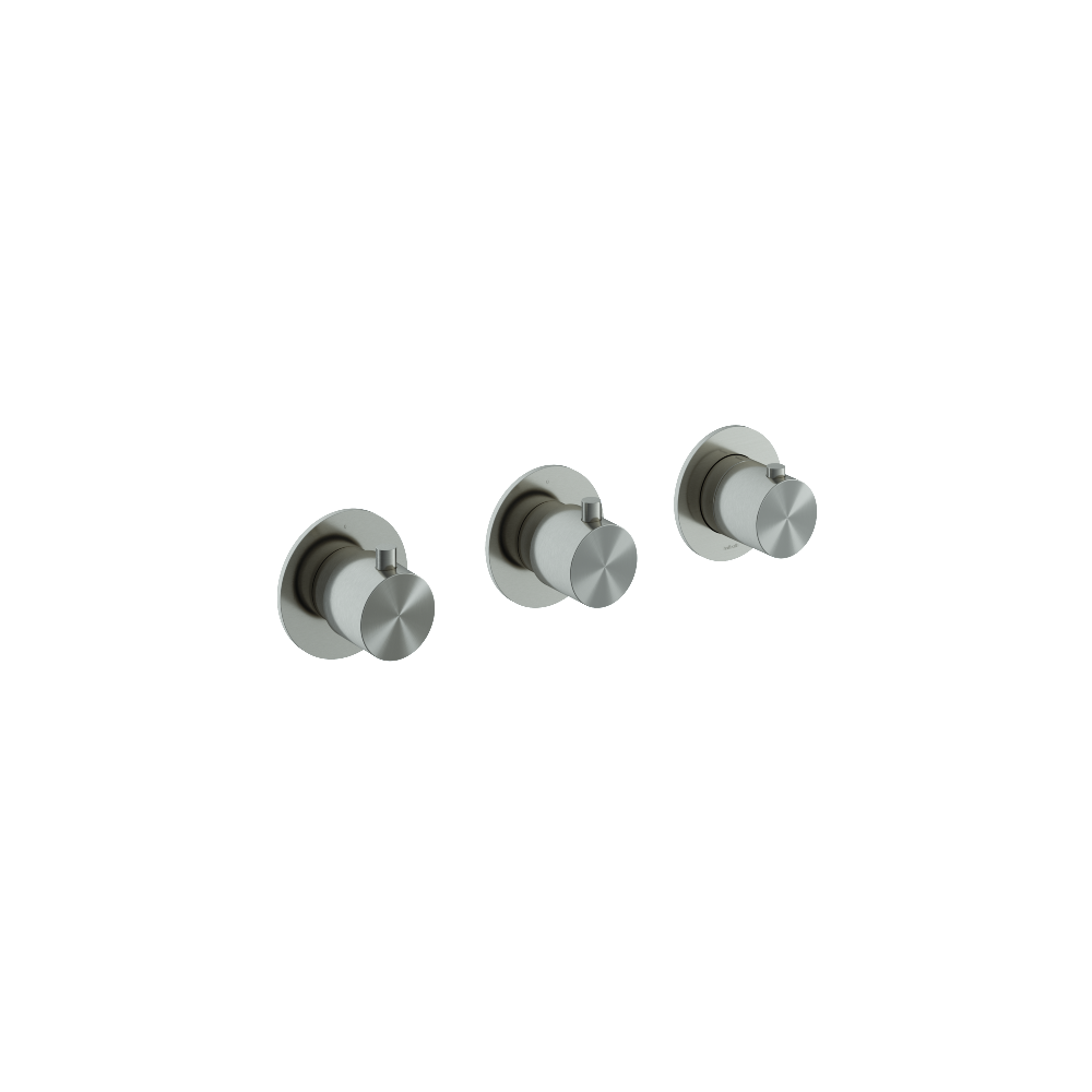 Hotbath Archie AR7067EXTIX afbouwdeel - inbouw douchethermostaat met 2 stopkranen horizontaal/verticaal RVS316 - RVS