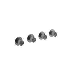 Hotbath Archie AR7070 inbouw douchethermostaat met 3 stopkranen horizontaal/verticaal RVS 316 - Geborsteld Gunmetal PVD