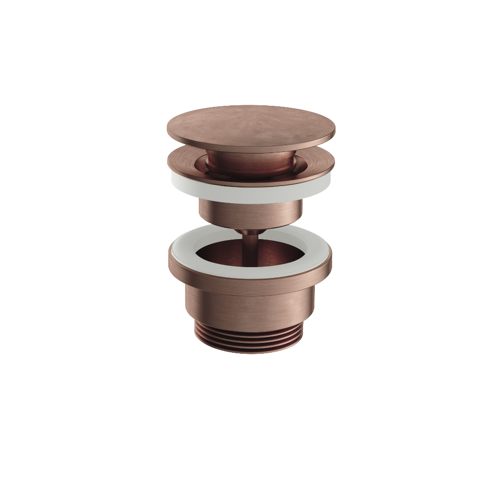 Hotbath Archie AR708 niet-afsluitbare plug rond RVS 316 - Geborsteld Koper PVD