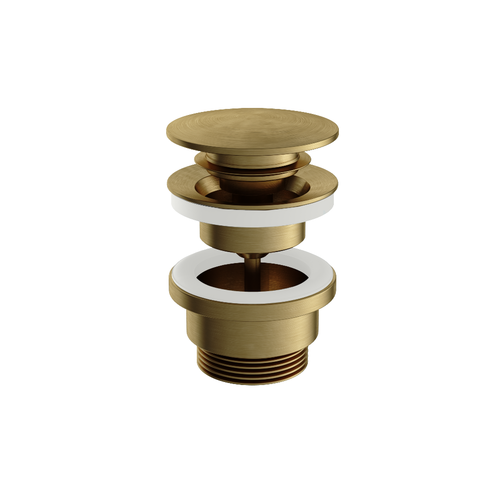 Hotbath Archie AR710 klikplug rond RVS 316 - Geborsteld Messing PVD