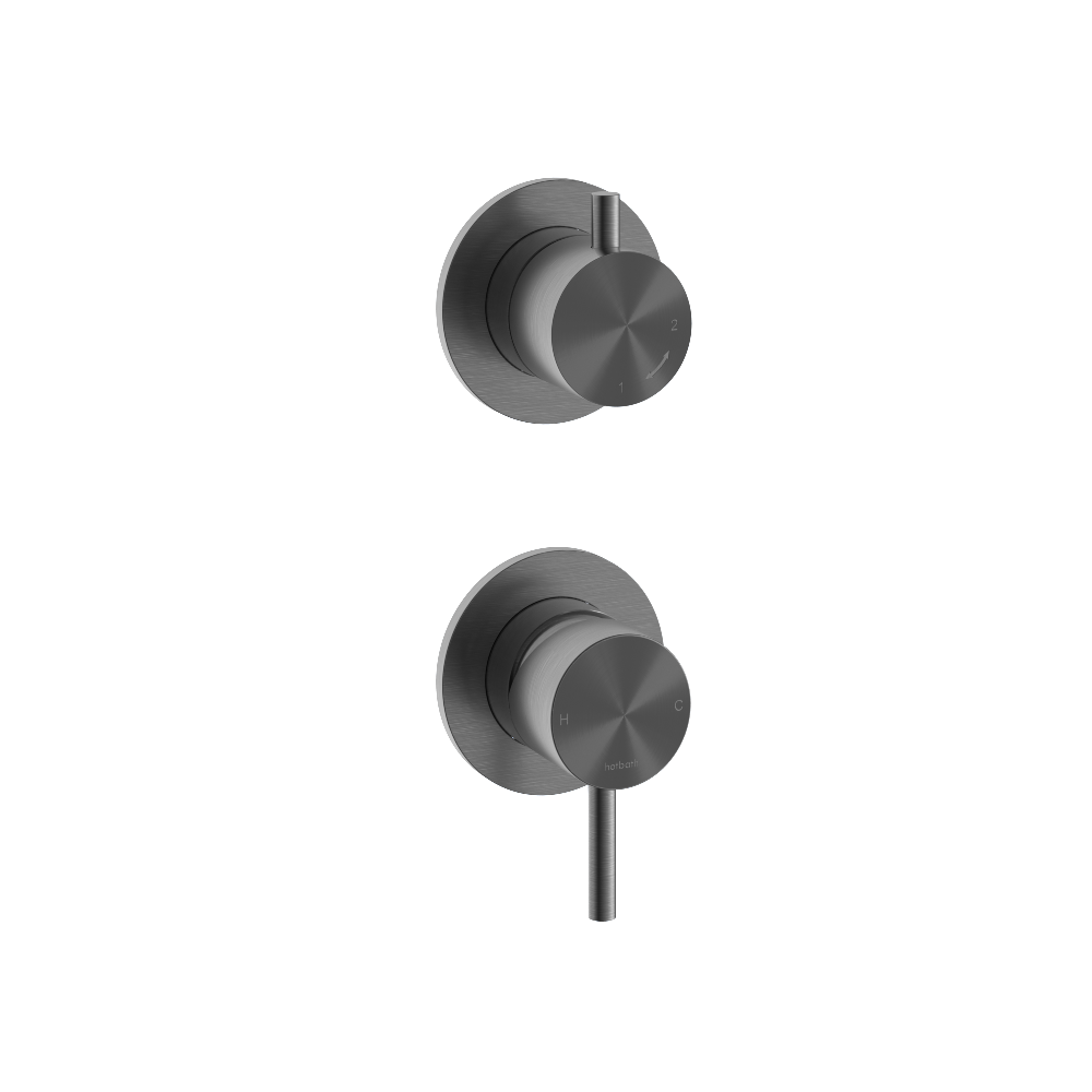 Hotbath Archie AR029 Inbouw mengkraan met 2-weg omstel - Geborsteld Gunmetal PVD