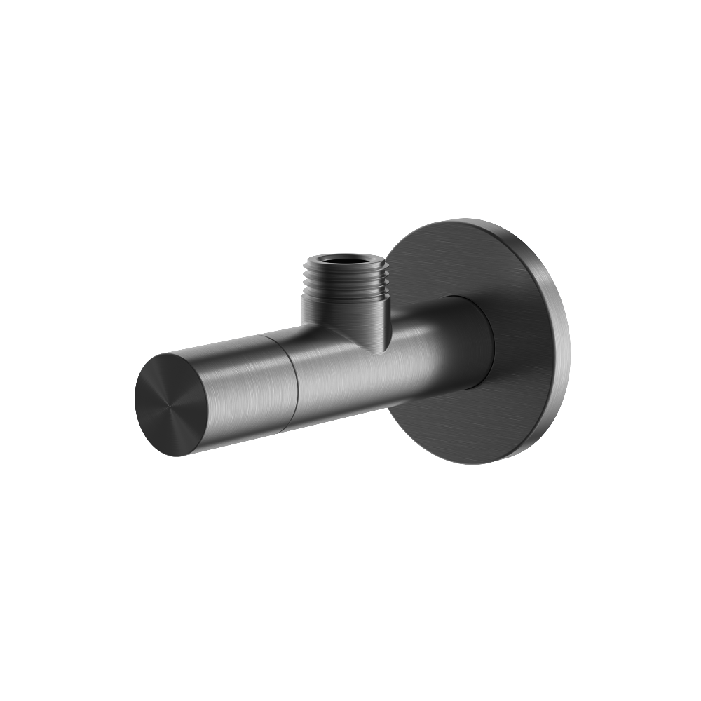 Hotbath Archie AR2002 hoekstopkraan met filter rond RVS 316 - Geborsteld Gunmetal PVD