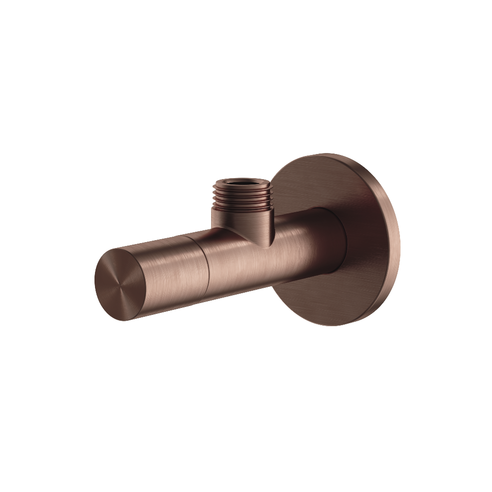 Hotbath Archie AR2002 hoekstopkraan met filter rond RVS 316 - Geborsteld Koper PVD