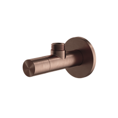 Hotbath Archie AR2002 hoekstopkraan met filter rond RVS 316 - Geborsteld Koper PVD