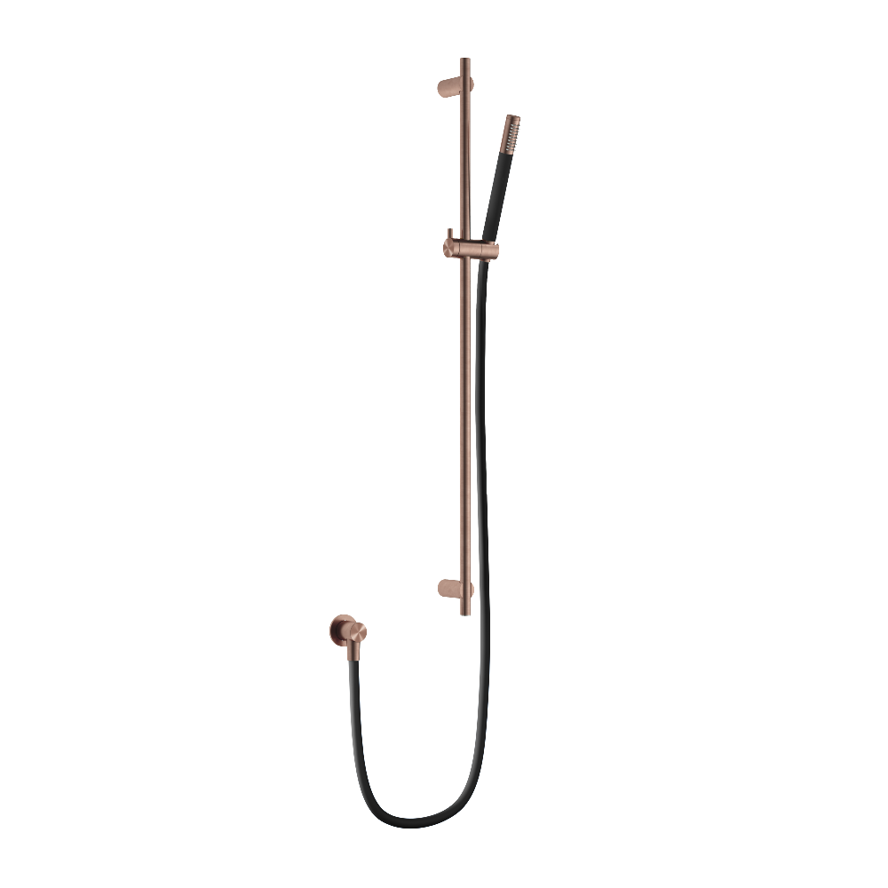 Hotbath Archie AR317 glijstang 90cm met handdouche en doucheslang RVS 316 - Geborsteld Koper PVD