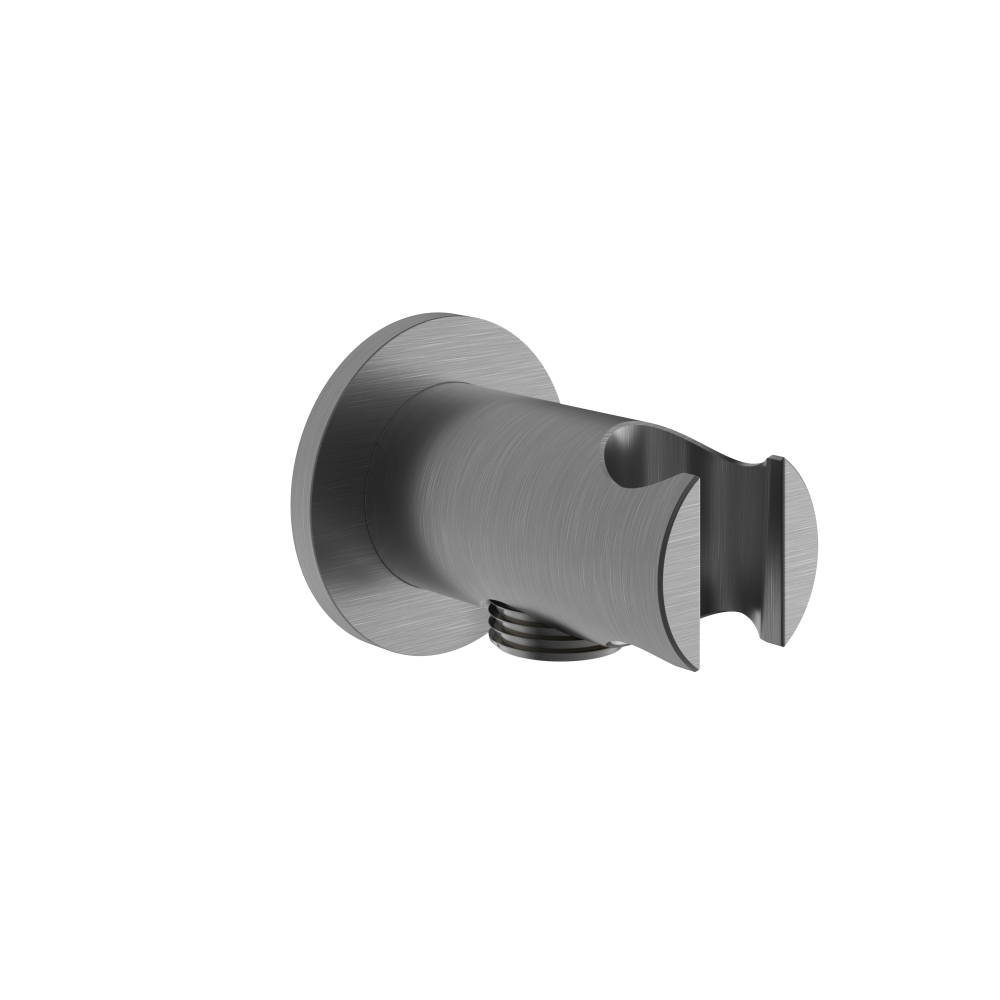 Hotbath Archie AR515 wandsteun + uitlaat RVS 316 - Geborsteld Gunmetal PVD