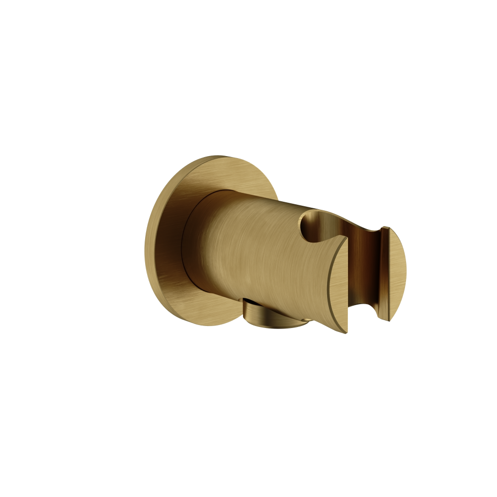 Hotbath Archie AR515 wandsteun + uitlaat RVS 316 - Geborsteld Messing PVD