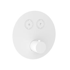 Hotbath Cobber PB009 inbouwthermostaat met 2 pushbuttons Mat Wit