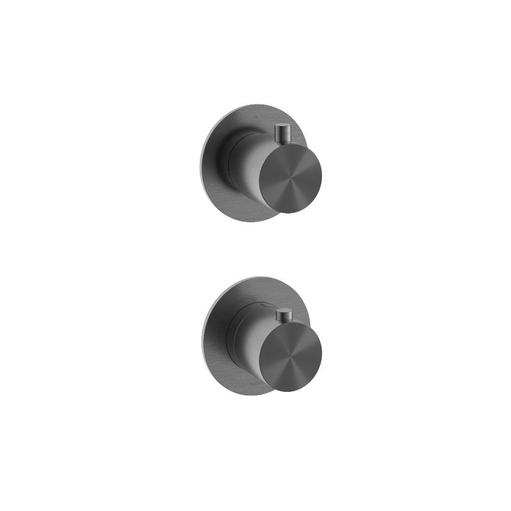 Hotbath Archie AR7009 inbouw thermostaat 2-weg omstel horizontaal/verticaal RVS 316 - Geborsteld Gunmetal PVD