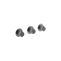 Hotbath Archie AR7067 inbouw douchethermostaat met 2 stopkranen horizontaal/verticaal RVS 316 - Geborsteld Gunmetal PVD