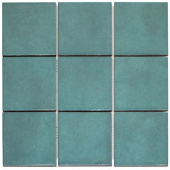 The Mosaic Factory Kasba Mozaïek Tegel Vierkant - Ocean Blue Glanzend Porselein 297x297 mm