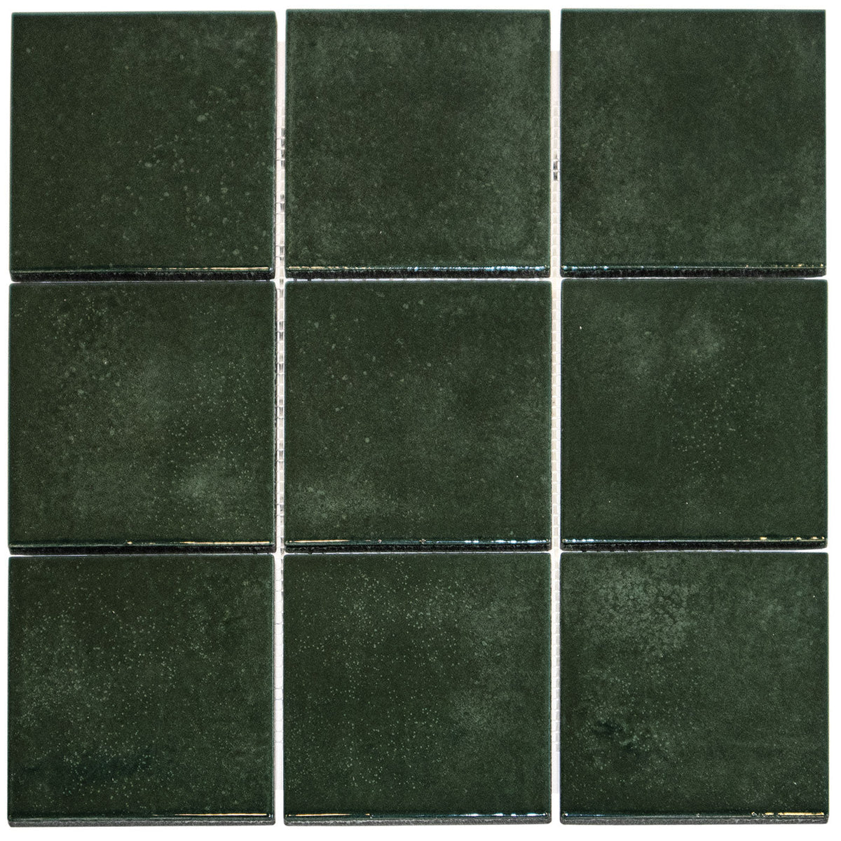 The Mosaic Factory Kasba Mozaïek Tegel Vierkant - Forest Green Glanzend Porselein 297x297 mm