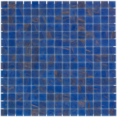 The Mosaic Factory Amsterdam Mozaiek Tegel Vierkant - Blauw Glas Goud Serie 322x322 mm