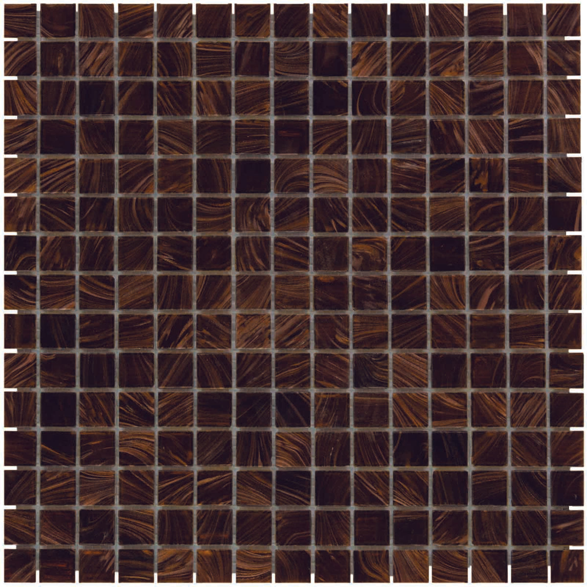 The Mosaic Factory Amsterdam Mozaiek Tegel Vierkant - Bruin Glas Goud Serie 322x322 mm