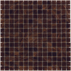 The Mosaic Factory Amsterdam Mozaiek Tegel Vierkant - Bruin Glas Goud Serie 322x322 mm