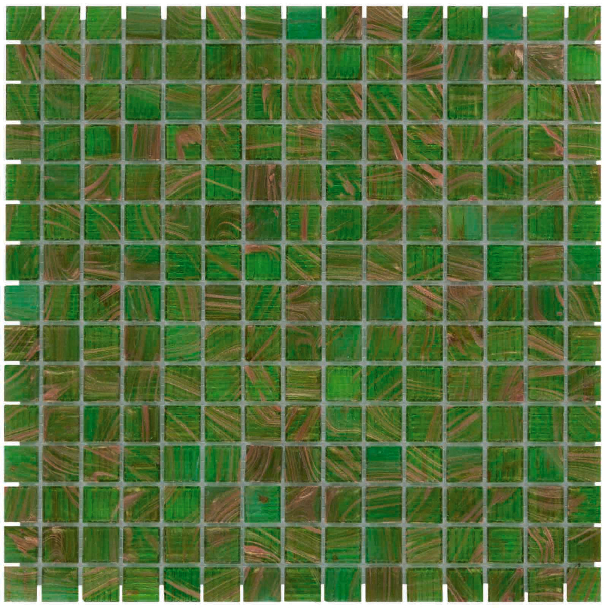 The Mosaic Factory Amsterdam Mozaiek Tegel Vierkant - Groen Glas Goud Serie 322x322 mm